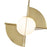 Kuzco Scorpio 16" LED Pendant, Metallic Brass/Opal Glass