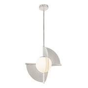 Kuzco Scorpio 16" LED Pendant, Nickel/Opal Glass - PD65116-PN-OP-UNV