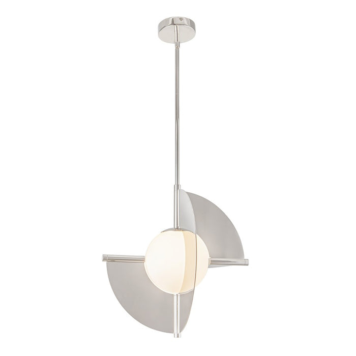 Kuzco Scorpio 16" LED Pendant, Nickel/Opal Glass - PD65116-PN-OP-UNV