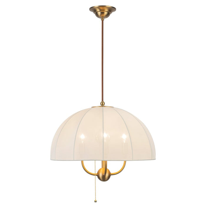Kuzco Crosby 18" Socket Pendant, Brushed Gold/Spandex Shade - PD661418BG