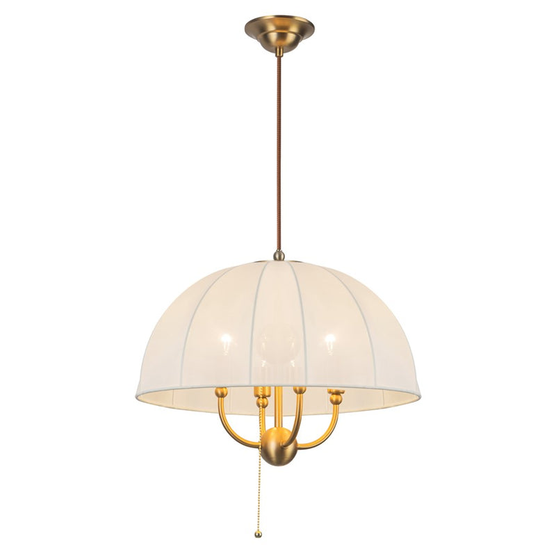 Kuzco Crosby 18" Socket Pendant, Brushed Gold/Spandex Shade