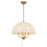 Kuzco Crosby 18" Socket Pendant, Brushed Gold/Spandex Shade