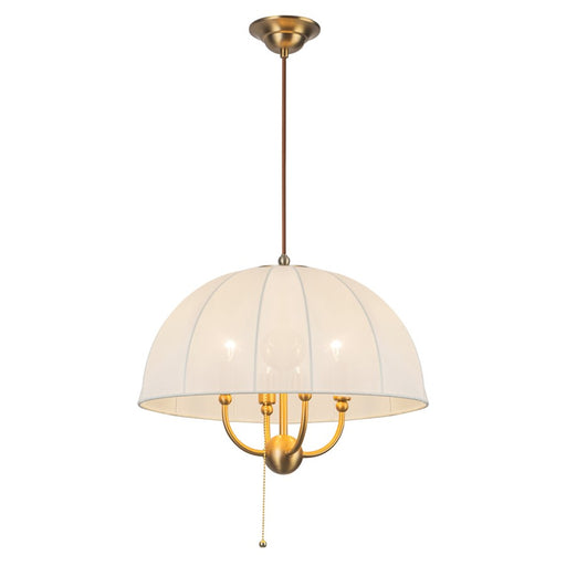 Kuzco Crosby 18" Socket Pendant, Brushed Gold/Spandex Shade