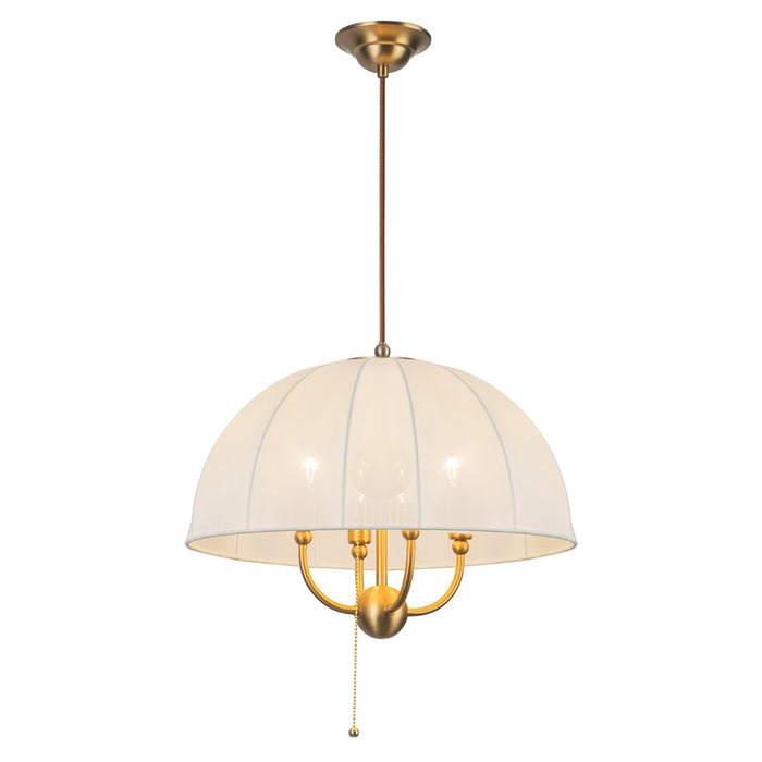 Kuzco Crosby 18" Socket Pendant, Brushed Gold/Spandex Shade