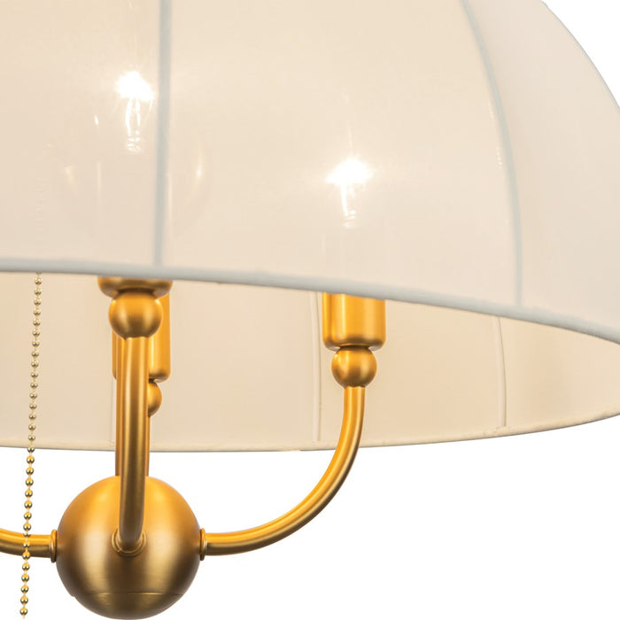 Kuzco Crosby 18" Socket Pendant, Brushed Gold/Spandex Shade