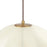 Kuzco Crosby 18" Socket Pendant, Brushed Gold/Spandex Shade