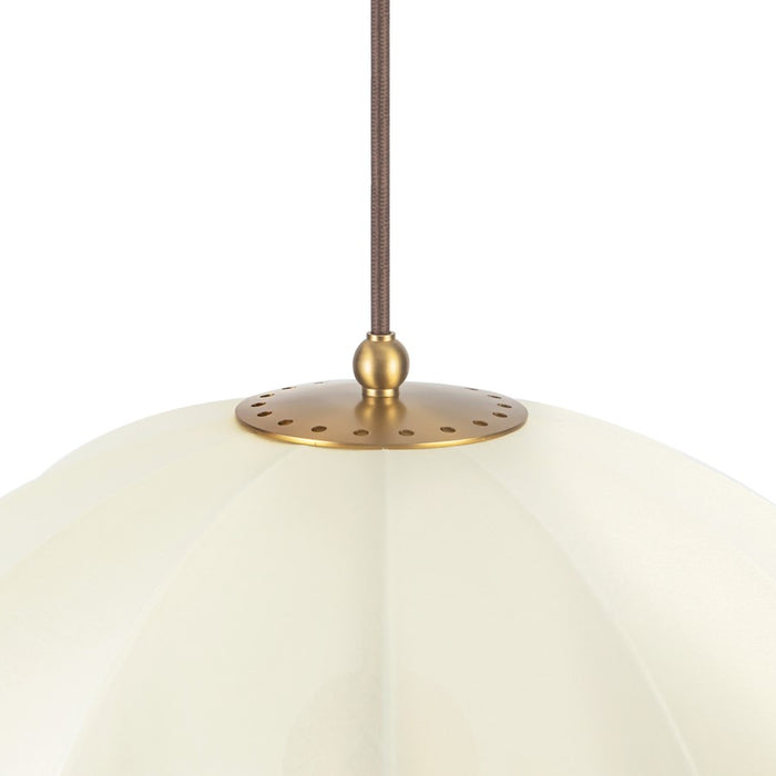 Kuzco Crosby 18" Socket Pendant, Brushed Gold/Spandex Shade