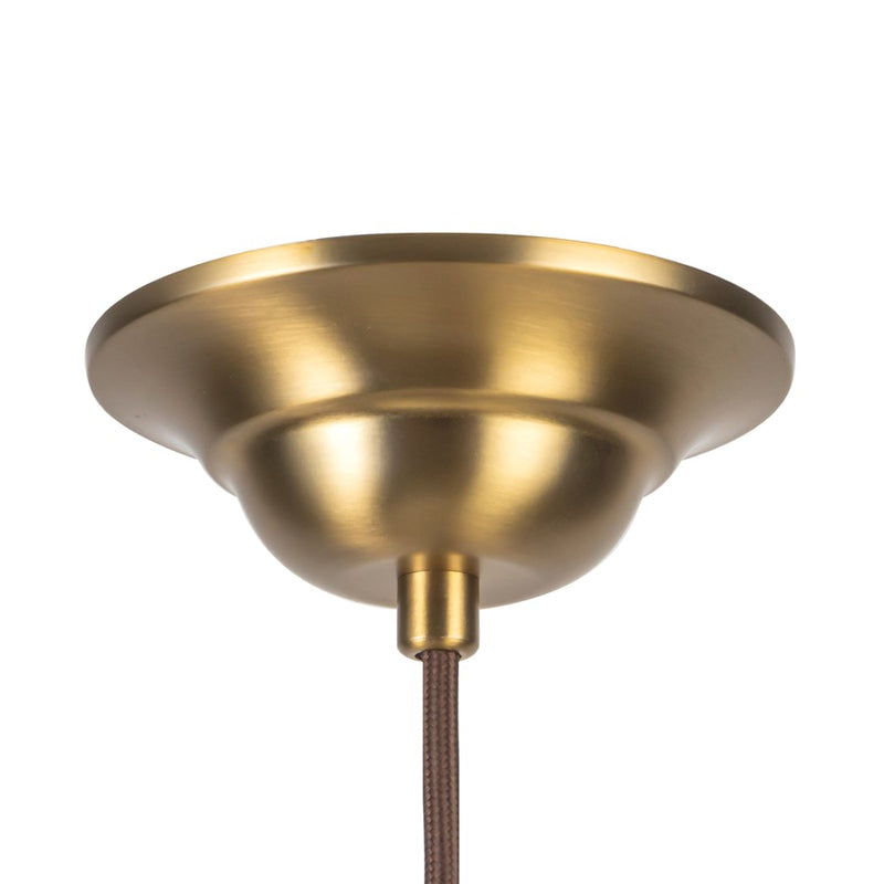 Kuzco Crosby 18" Socket Pendant, Brushed Gold/Spandex Shade