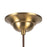 Kuzco Crosby 18" Socket Pendant, Brushed Gold/Spandex Shade
