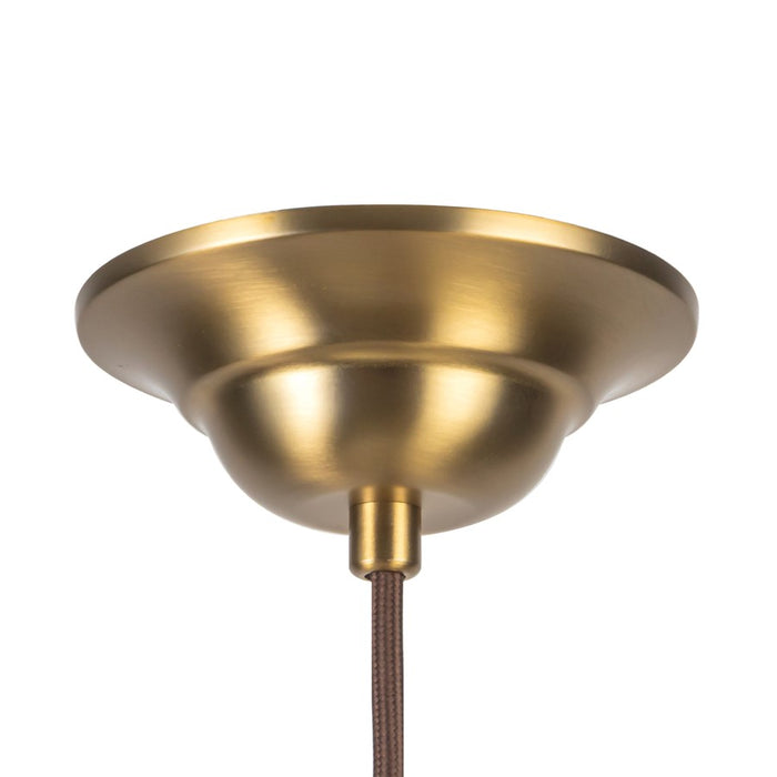 Kuzco Crosby 18" Socket Pendant, Brushed Gold/Spandex Shade