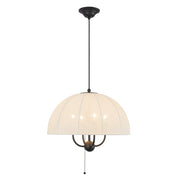 Kuzco Crosby 18" Socket Pendant, Matte Black/Spandex Shade - PD661418MB