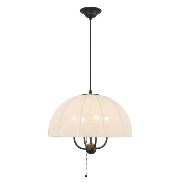 Kuzco Crosby 18" Socket Pendant, Matte Black/Spandex Shade - PD661418MB