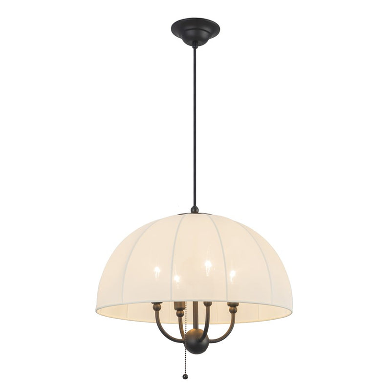 Kuzco Crosby 18" Socket Pendant, Matte Black/Spandex Shade