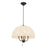Kuzco Crosby 18" Socket Pendant, Matte Black/Spandex Shade