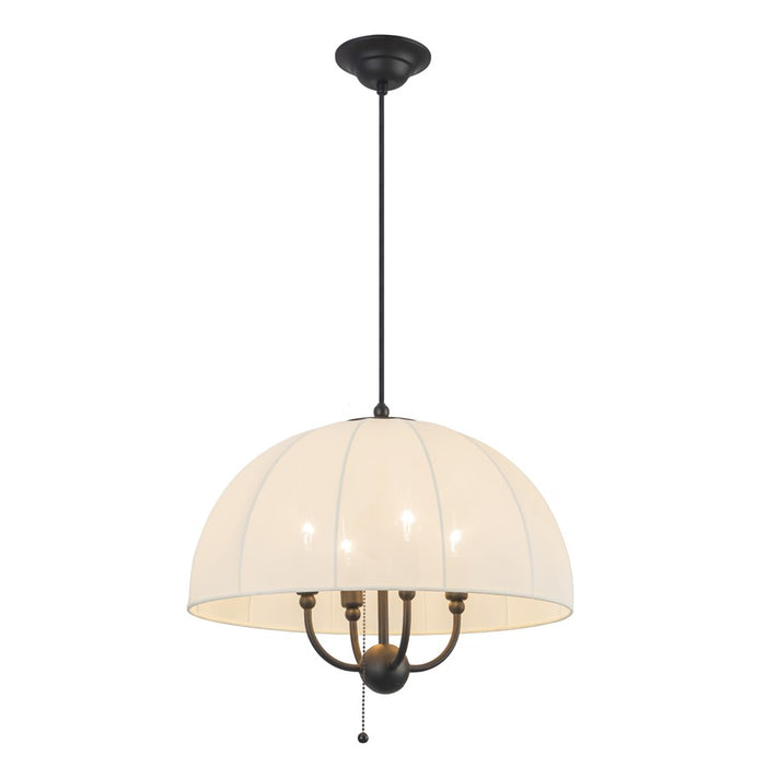 Kuzco Crosby 18" Socket Pendant, Matte Black/Spandex Shade