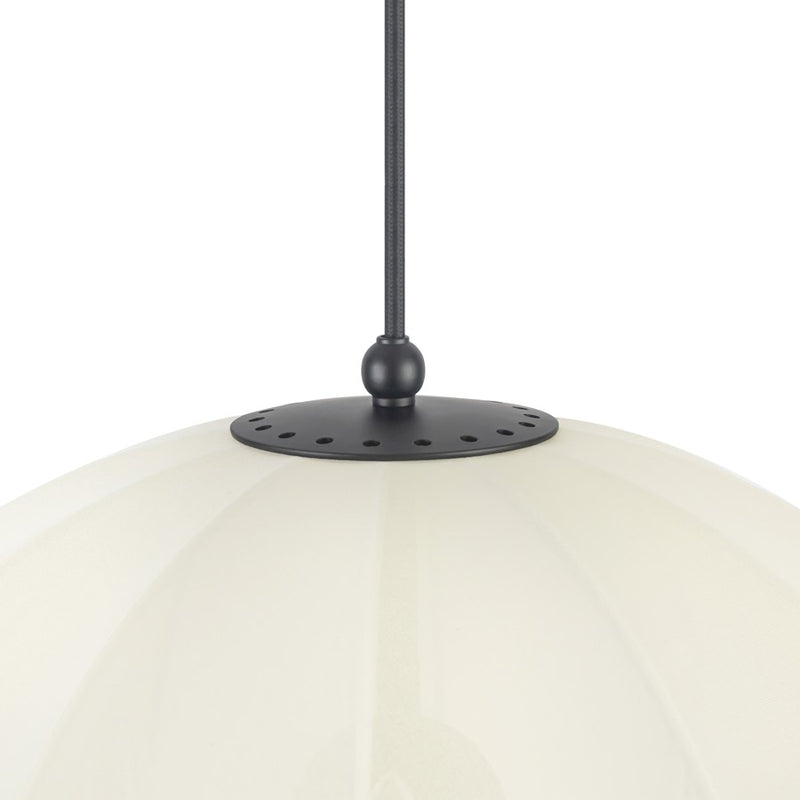 Kuzco Crosby 18" Socket Pendant, Matte Black/Spandex Shade