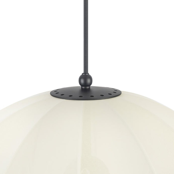 Kuzco Crosby 18" Socket Pendant, Matte Black/Spandex Shade