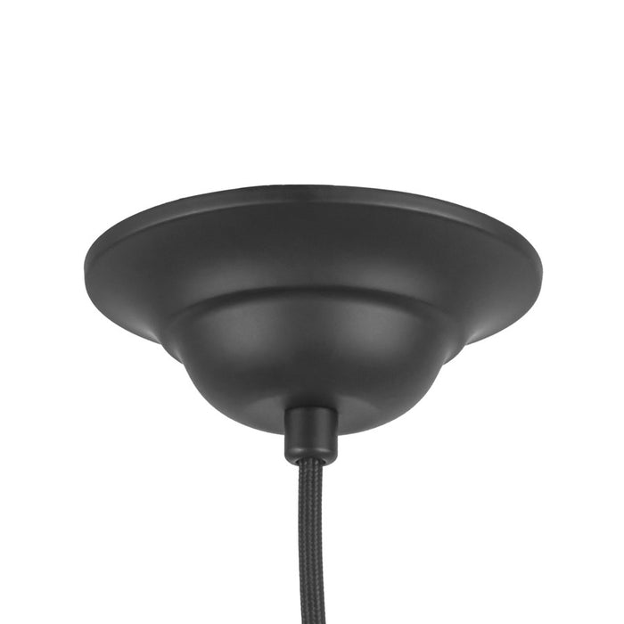 Kuzco Crosby 18" Socket Pendant, Matte Black/Spandex Shade