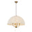 Kuzco Crosby 24" Socket Pendant, Brushed Gold/Spandex Shade