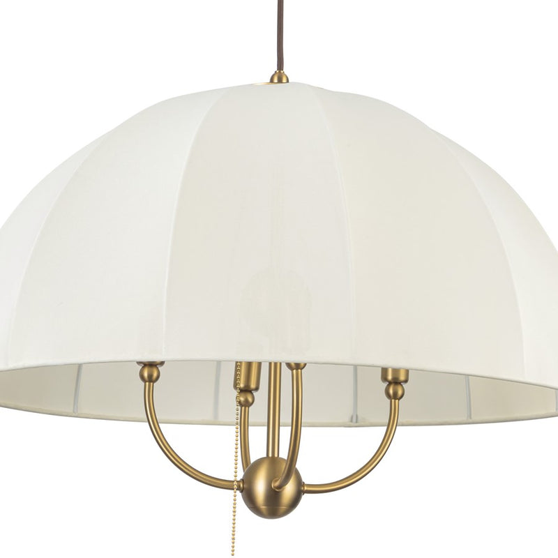 Kuzco Crosby 24" Socket Pendant, Brushed Gold/Spandex Shade