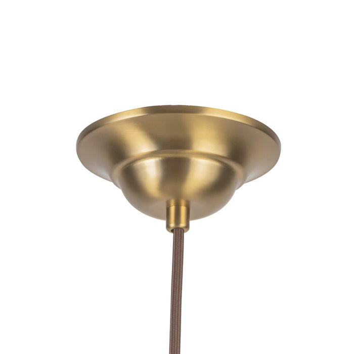 Kuzco Crosby 24" Socket Pendant, Brushed Gold/Spandex Shade