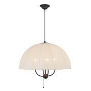 Kuzco Crosby 24" Socket Pendant, Matte Black/Spandex Shade - PD661424MB