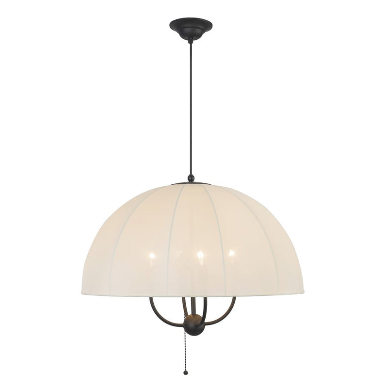 Kuzco Crosby 24" Socket Pendant, Matte Black/Spandex Shade - PD661424MB