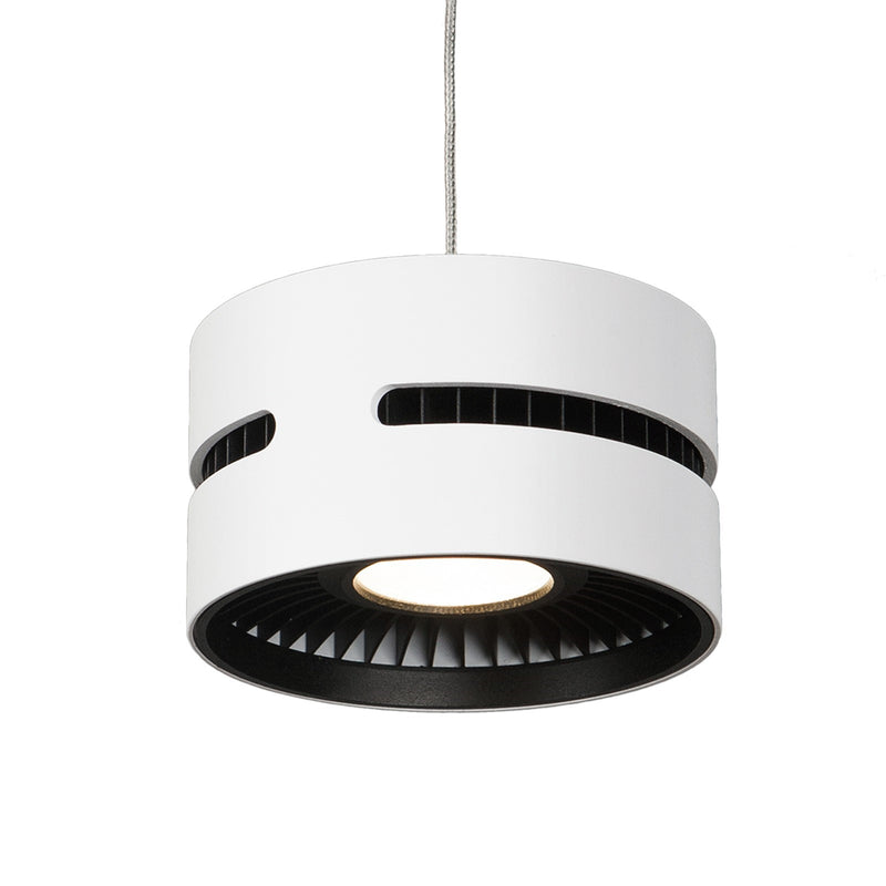 Kuzco Oxford 5in 1-Light LED Pendant | White and Frosted Acrylic Diffuser | Kitchen Island & Dining Room | Model PD6705-WH