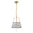 Kuzco Scout 13" Gold Pendant, Brushed Gold/Blue Linen - PD675213BGBL