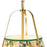 Kuzco Scout 13" Gold Pendant, Brushed Gold/Green Linen