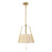 Kuzco Scout 13" Gold Pendant, Brushed Gold/White Linen
