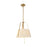 Kuzco Scout 13" Gold Pendant, Brushed Gold/White Linen