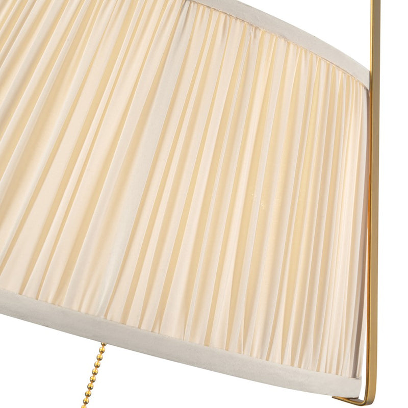 Kuzco Scout 13" Gold Pendant, Brushed Gold/White Linen