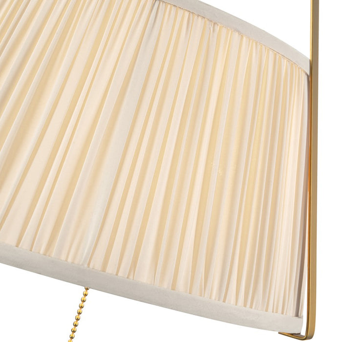 Kuzco Scout 13" Gold Pendant, Brushed Gold/White Linen