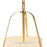 Kuzco Scout 13" Gold Pendant, Brushed Gold/White Linen