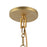 Kuzco Scout 13" Gold Pendant, Brushed Gold/White Linen