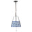 Kuzco Scout 13" Black Pendant, Matte Black/Blue Linen