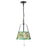 Kuzco Scout 13" Black Pendant, Matte Black/Green Linen