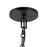 Kuzco Scout 13" Black Pendant, Matte Black/Green Linen