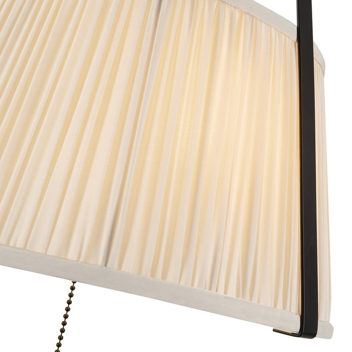 Kuzco Scout 13" Black Pendant, Matte Black/White Linen