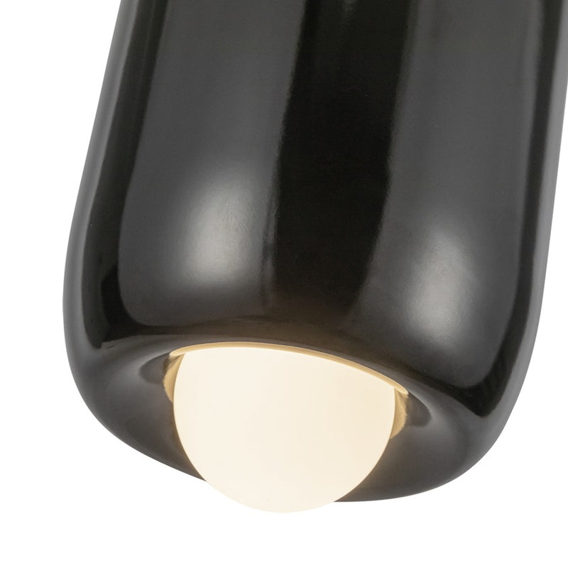 Kuzco Hayden 7" LED Pendant, Glossy Black