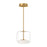 Kuzco Enkel 10" LED Pendant, Clear/Gold/Clear Glass Shade - PD70610-CL-BG-UNV