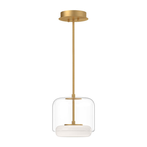 Kuzco Enkel 10" LED Pendant, Clear/Gold/Clear Glass Shade - PD70610-CL-BG-UNV