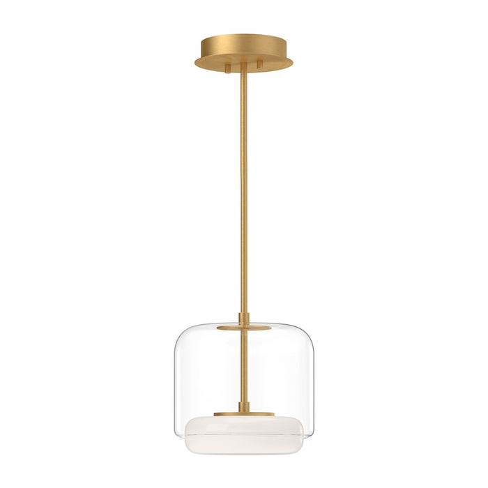 Kuzco Enkel 10" LED Pendant, Clear/Gold/Clear Glass Shade - PD70610-CL-BG-UNV