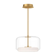 Kuzco Enkel 15" LED Pendant, Clear/Gold/Clear Glass Shade - PD70615-CL-BG-UNV