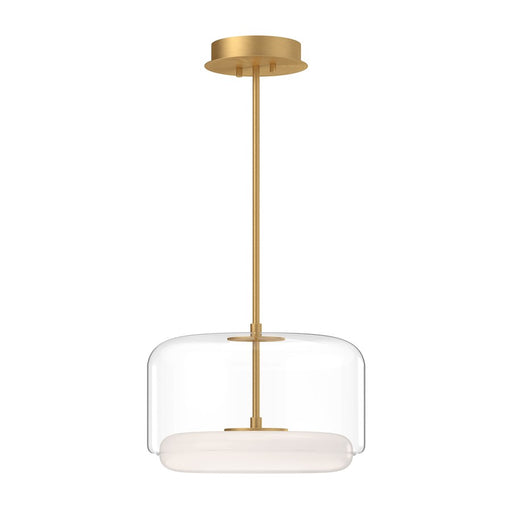 Kuzco Enkel 15" LED Pendant, Clear/Gold/Clear Glass Shade - PD70615-CL-BG-UNV