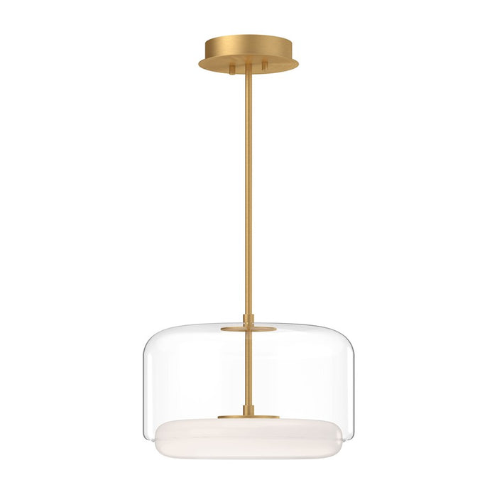 Kuzco Enkel 15" LED Pendant, Clear/Gold/Clear Glass Shade - PD70615-CL-BG-UNV