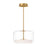 Kuzco Enkel 15" LED Pendant, Clear/Gold/Clear Glass Shade