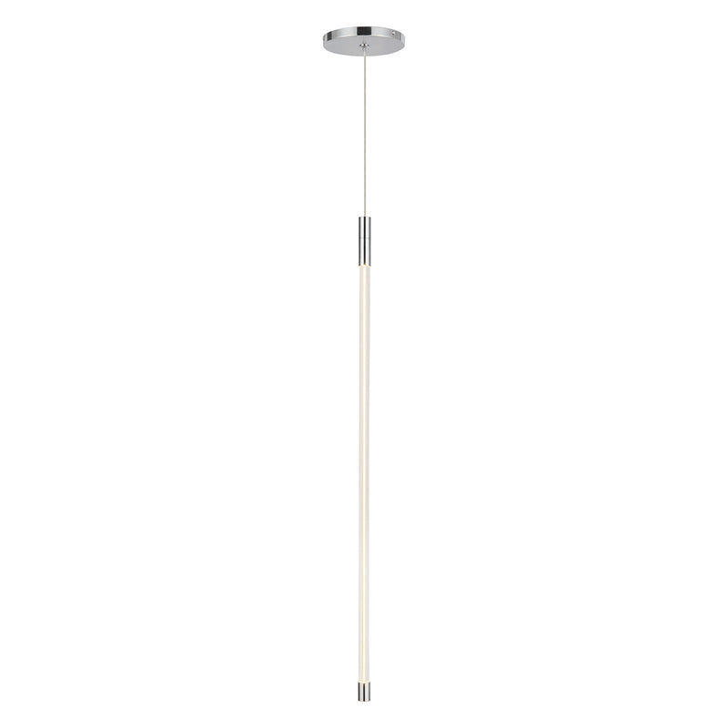 Kuzco Motif 27in LED Pendant | Modern Chrome and Clear Glass | Dining Room & Kitchen Island | 1050lm 2700K 90CRI Dimmable | Model PD75027-CH