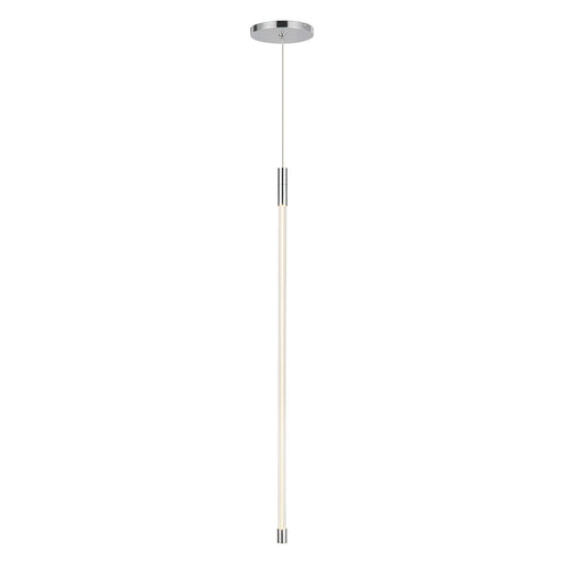 Kuzco Motif 27in LED Pendant | Modern Chrome and Clear Glass | Dining Room & Kitchen Island | 1050lm 2700K 90CRI Dimmable | Model PD75027-CH